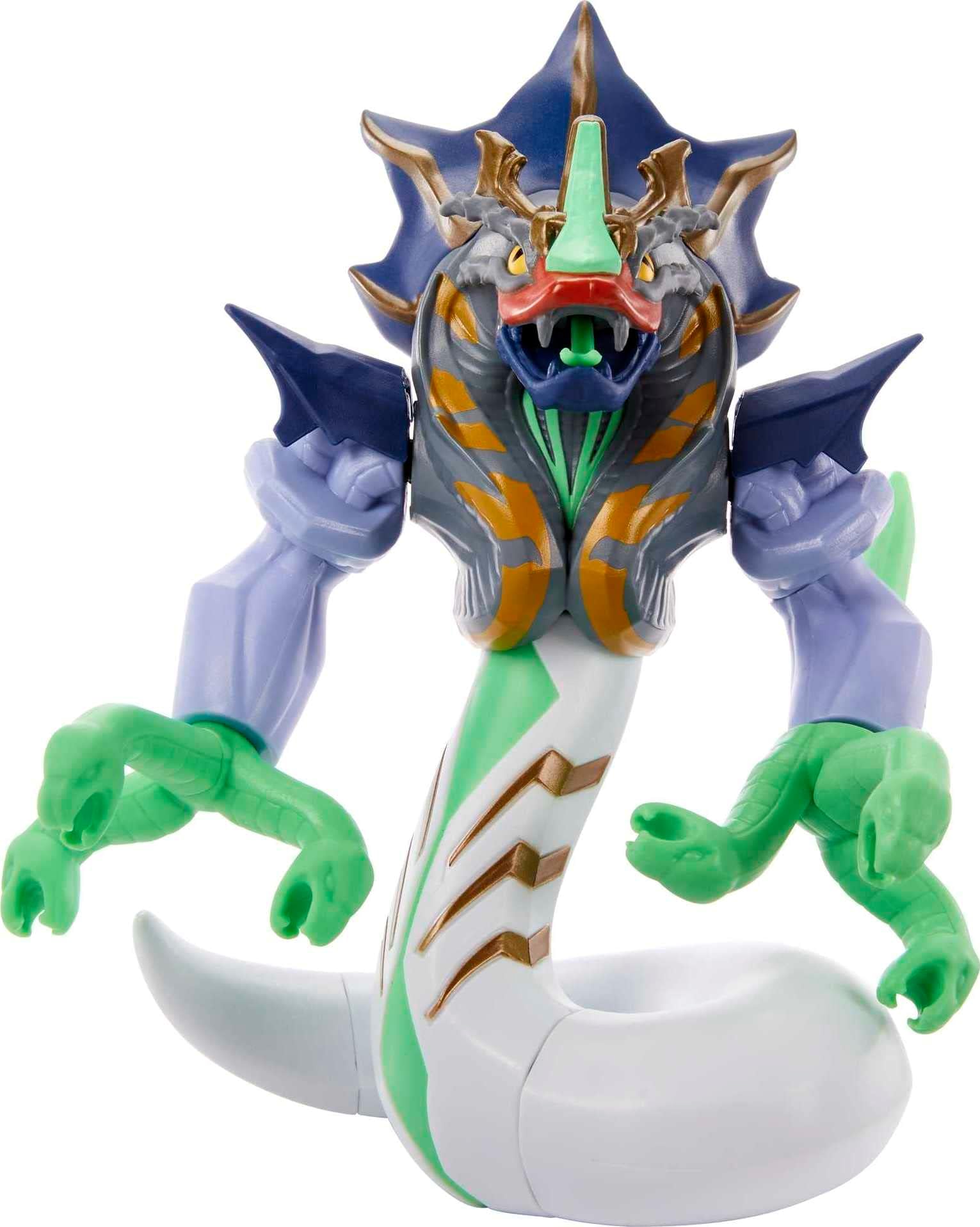 Masters of The Universe and He-Man Action Figure Deluxe King Hiss Posable Character with Savage Attack Action Move