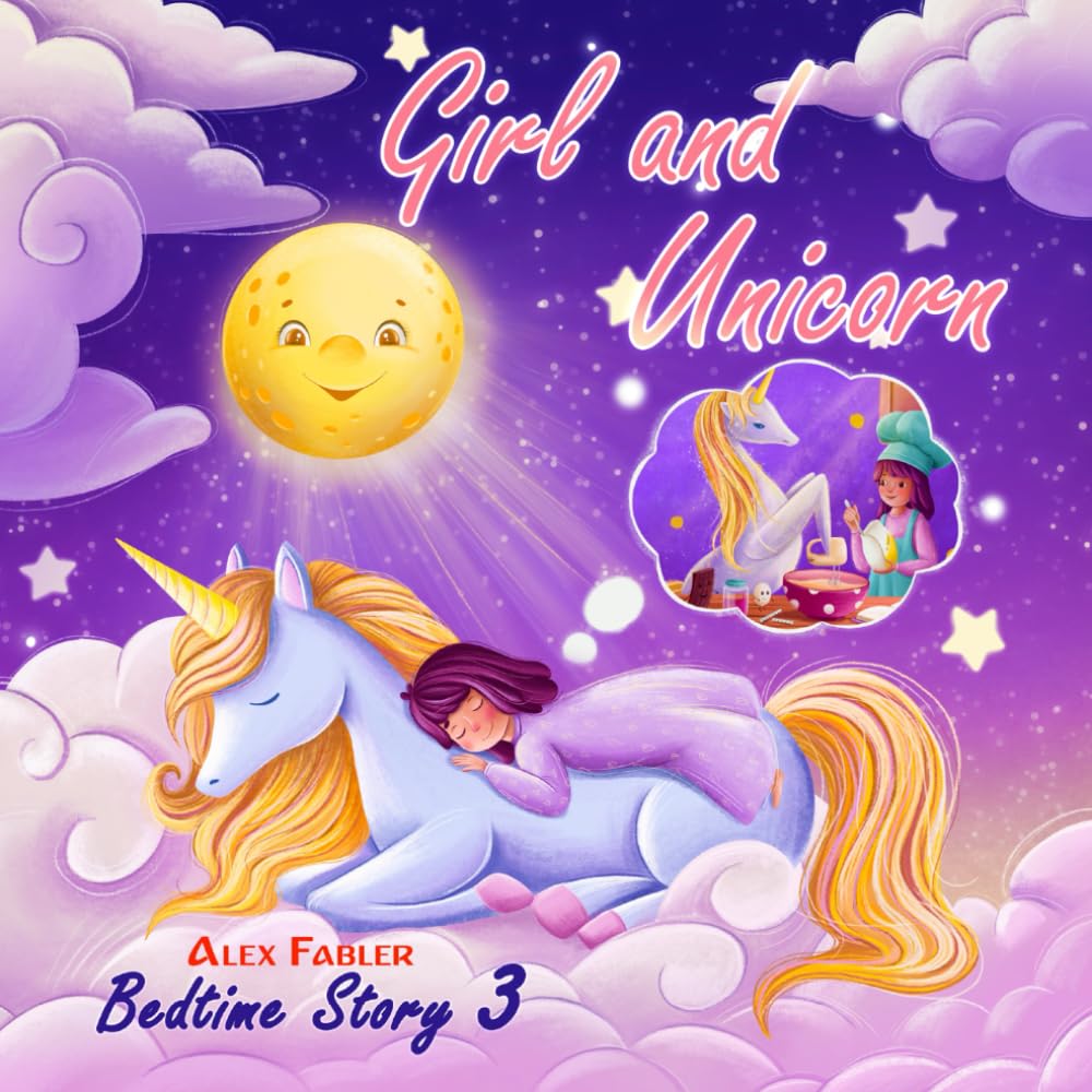 Girl and Unicorn - Bedtime Story 3: Children's books ages 4-8 | Suitable for first grade reading about unicorns