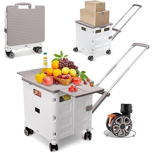 Heavy-Duty Foldable Shopping Cart 55L