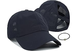 Mukeyo Women's Ponytail Baseball Cap - Adjustable Mesh Bun Hat