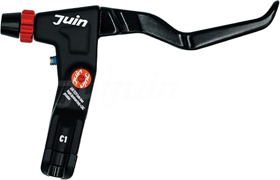 Juin JuinTECH C1 Hybrid Hydraulic Brake Levers Pair Set of 2, Short-Pull Forged 6061 Aluminum for Flat-Bar/MTB/Road & Folding Bikes, 22.2mm, Ambidextrous, Reach-Adjust Black