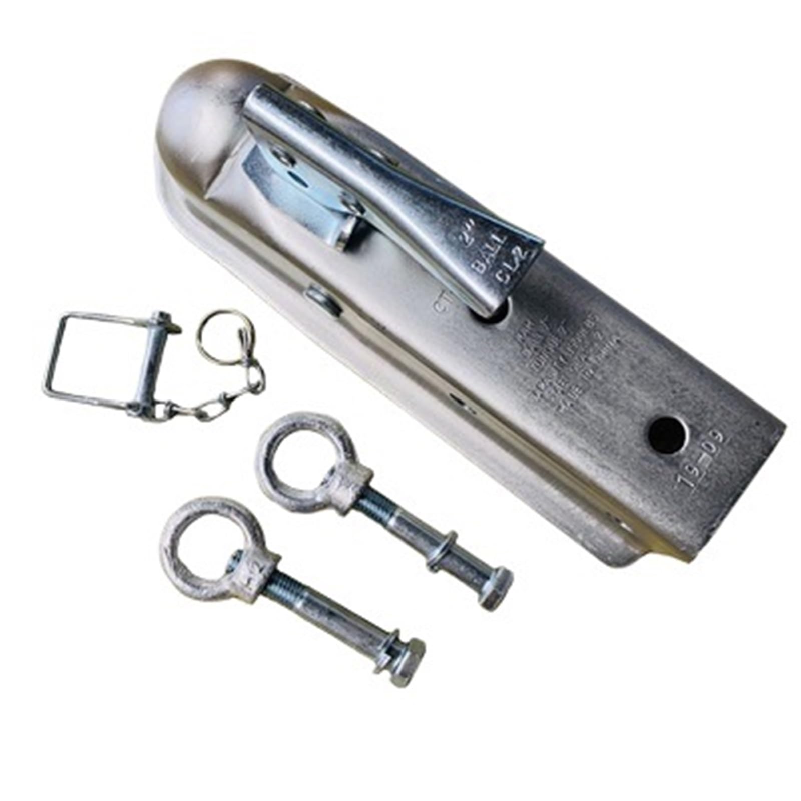 Bola de Enganche para Remolque Acoplador de Remolque 2X2 Pulgadas, 3500 Libras, Acoplamiento Bola Enganche, lengüeta Recta, Piezas RV, Accesorios for Caravana y Camper(Size 3)