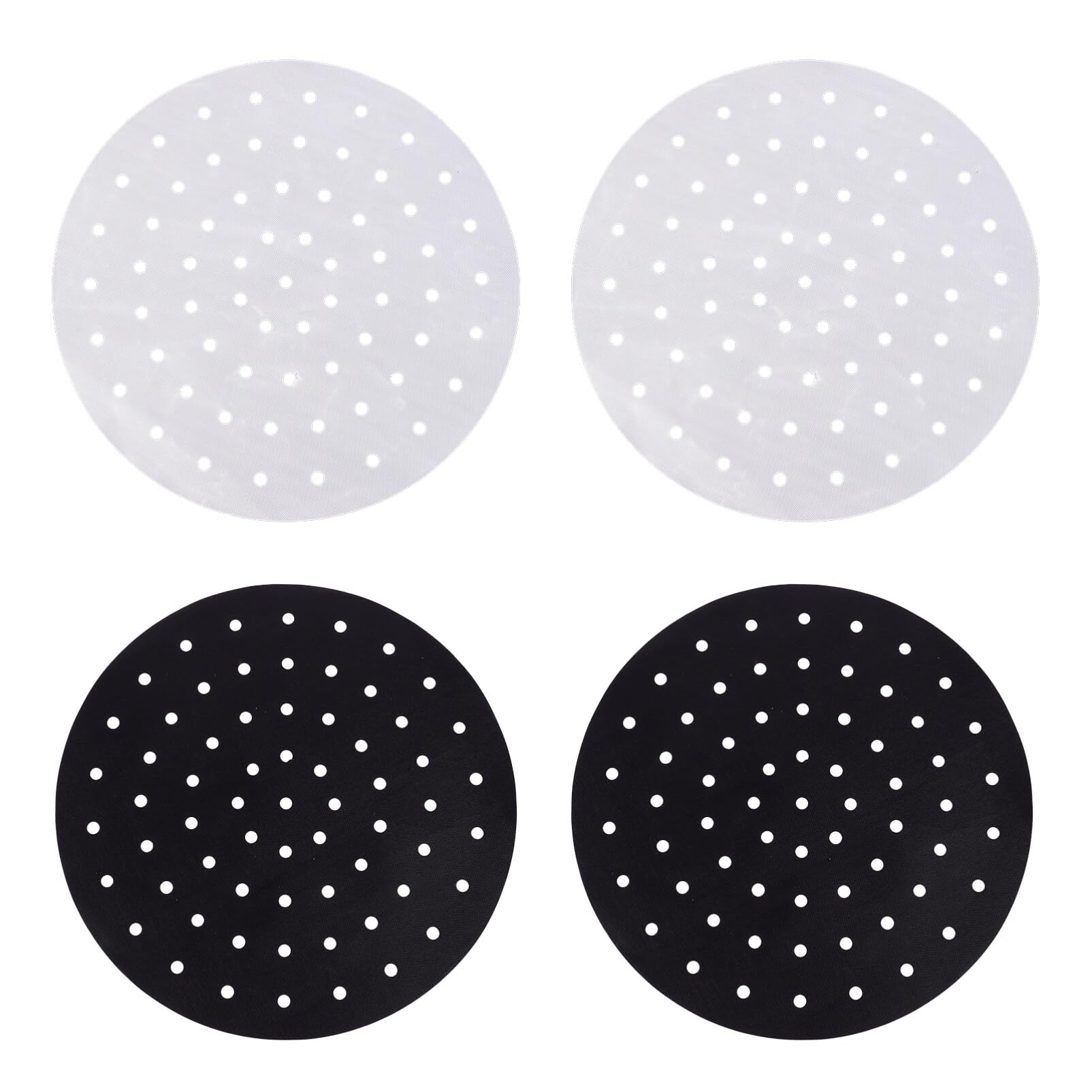 Cabilock Air Fryer Sheets 4 Pack Heat Resistant Pot Holders Non-Stick Baking Mat Sheets Liners for Air Fryer Steaming Basket Mat