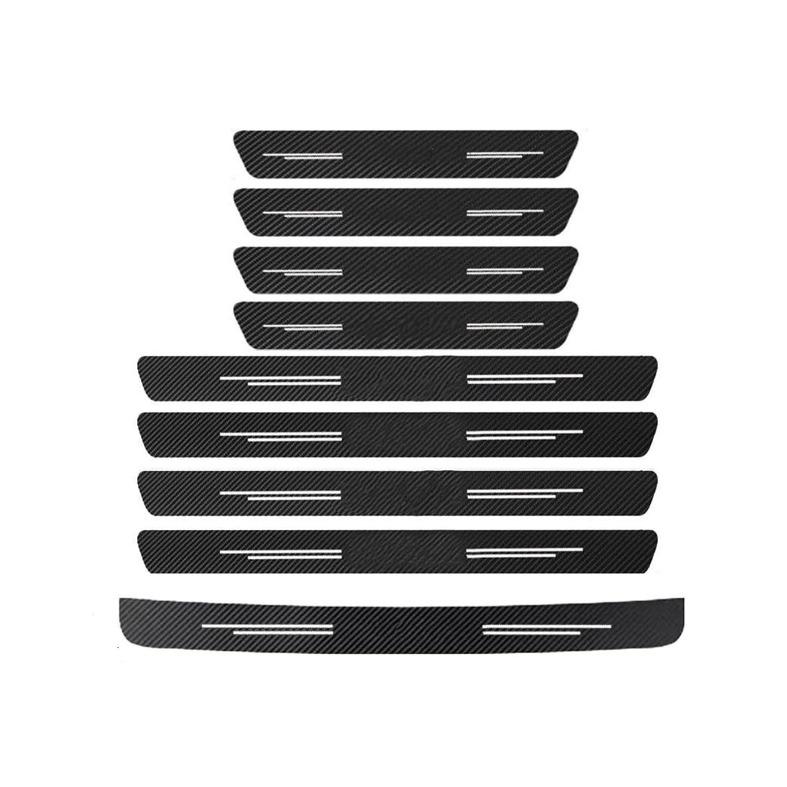 Auto Carbon Fiber Decals Stickers Car Door Threshold Scuff for Nissan for Xtrail for X-Trail T30 T31 T32 2021-2018 Accessories(9Pcs)