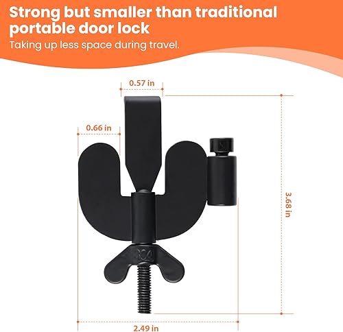 Miniatura 8 de Cerradura de puerta portátil de seguridad para el hogar, cerradura de puerta de hotel, cerradura de viaje para viajes, cerraduras de seguridad desde