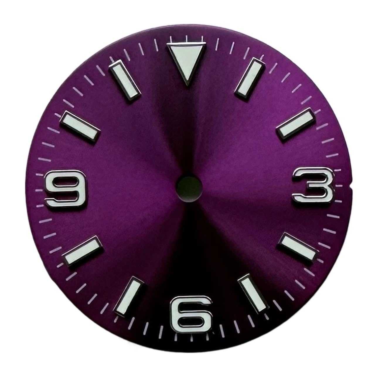 Cadran Lumineux Vert 28.5mm Sunburst Violet de Précision pour Mod NH35
