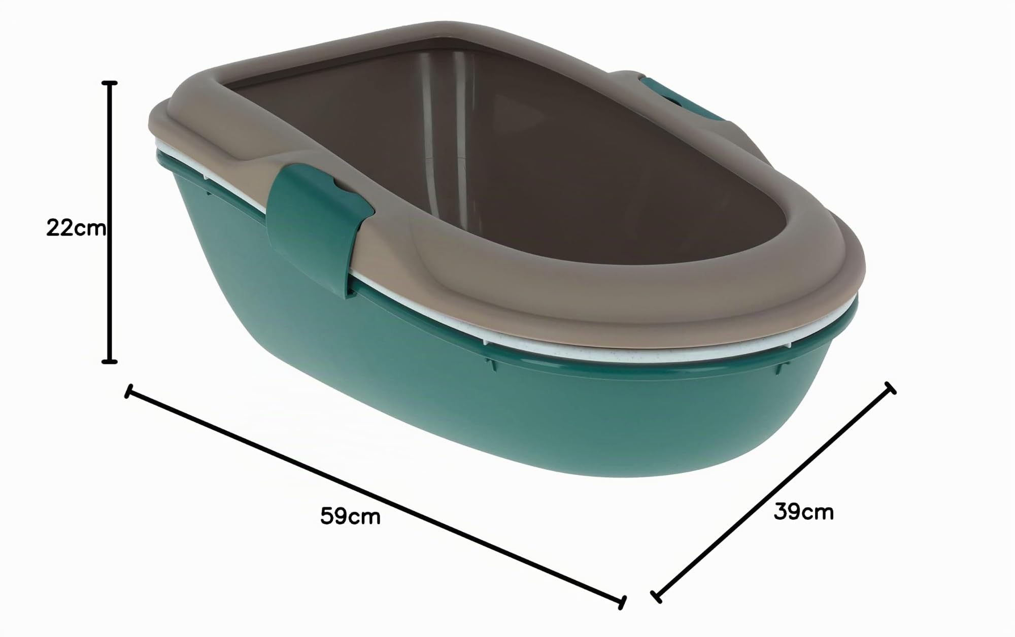Stefanplast Furba - Lettiera per Gatti con Filtro per la Pulizia, 59 x 39 x 22 cm