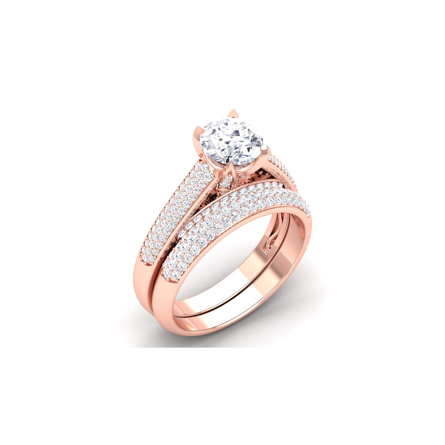 avsar Jewellery 14k (585) Rose Gold Ring for Women-picture-18