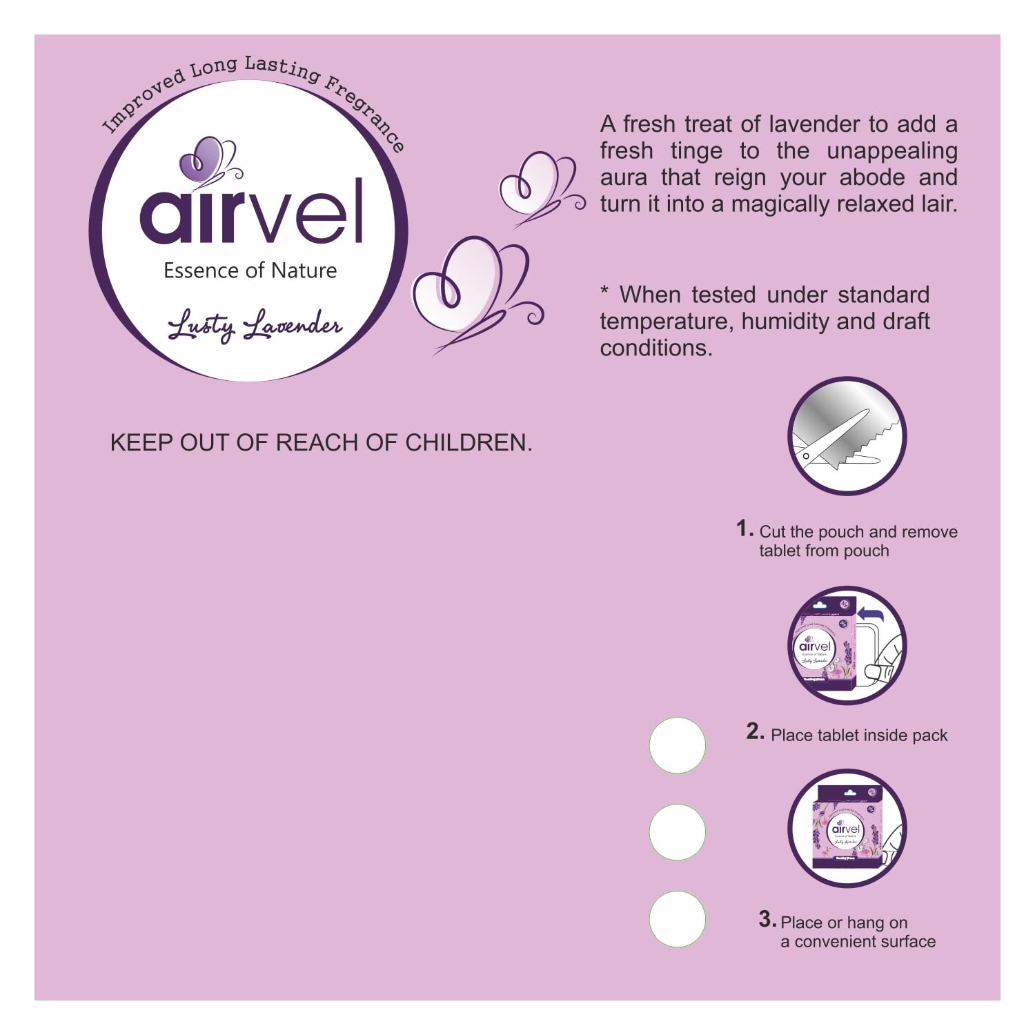 Airvel Air Freshener Blocks Combo Pack of 5 (75g Each) - with Amazing Fragrance For Bathroom || Toilet Freshness ||Helps to Remove Bad Odour,Smell | Can be Use Everywhere (Lavender Fragrance) 2