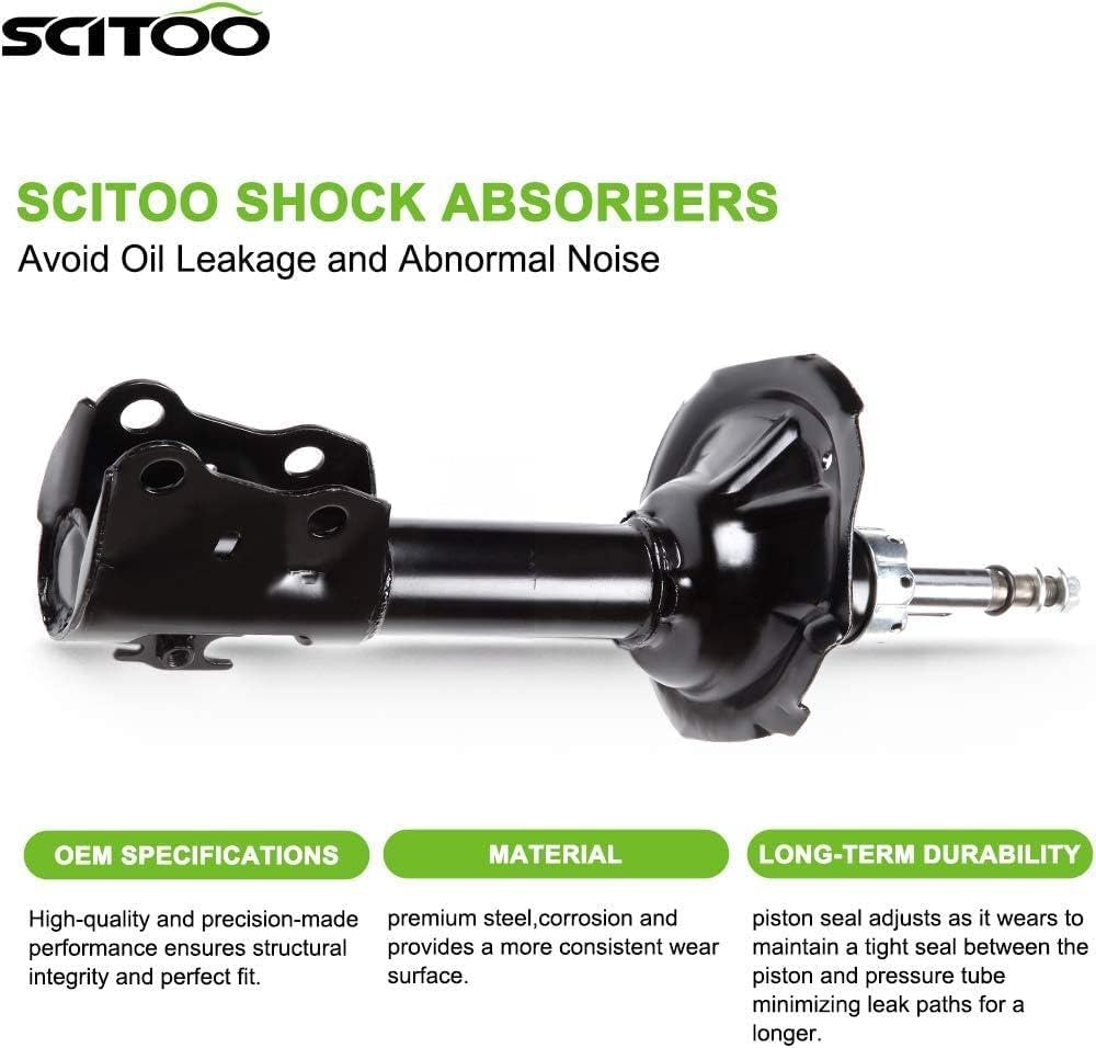 Shocks,SCITOO Front Gas Struts Shock Absorbers Fit for 2000 2001 2002 2003 2004 2005 for Toyota Echo 333258 71575 Set of 2