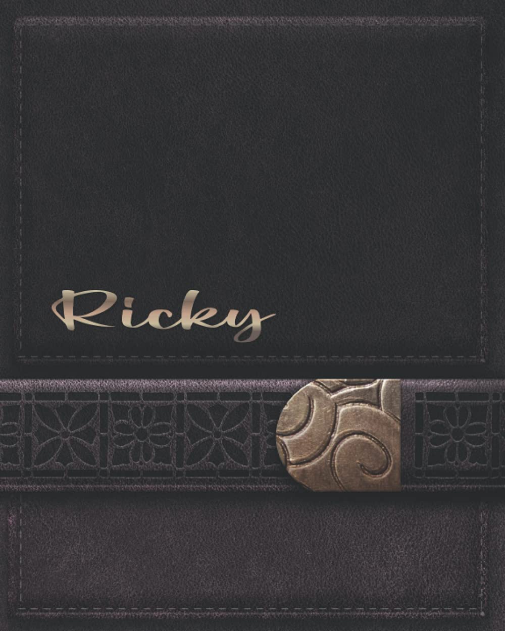 RICKY JOURNAL GIFTS: Novelty Personalized Present With Customized Name On The Cover (Ricky Notebook)