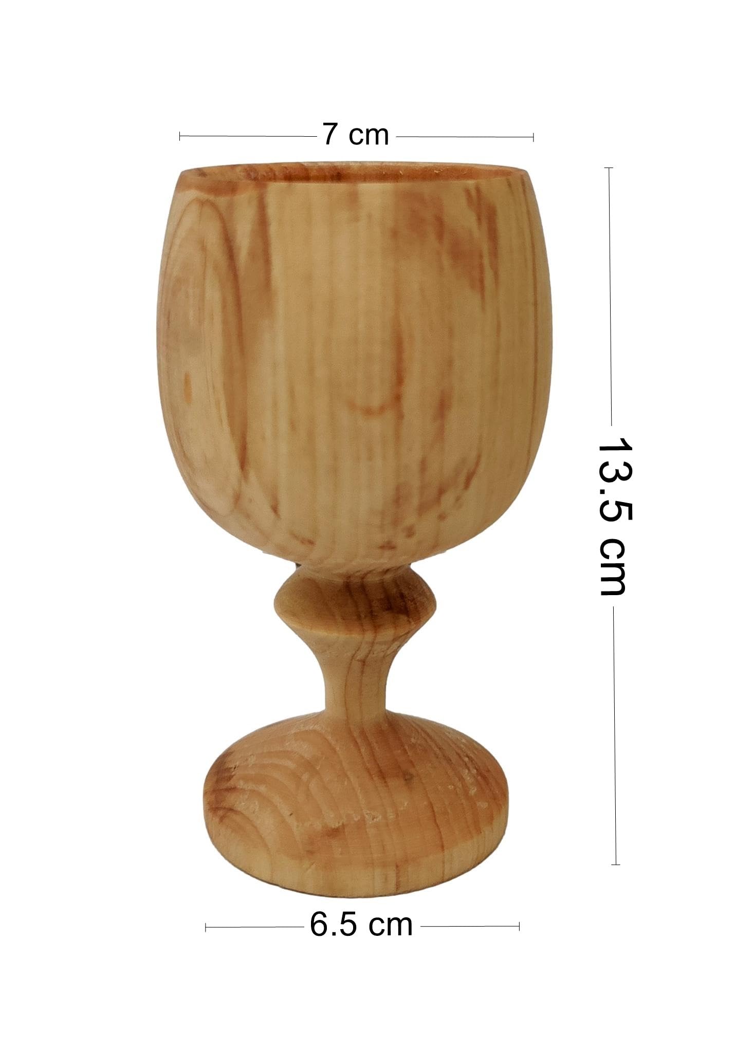Wooden World - Großer Kelchbecher aus Holz aus Kirschholz, ökologisch und solide