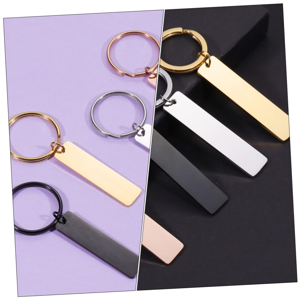 PACKOVE 3 Sets Süße Schlüsselanhänger Mit Schriftzug Unvollendete Schlüsselanhänger Metall-schlüsselanhänger 5 Stück X 3