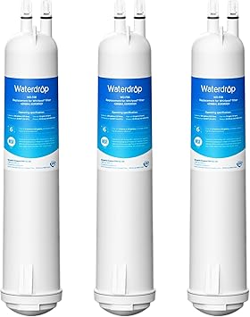 فلتر مياه Waterdrop EDR3RXD1 بديل لفلتر Everydrop 3، 4396841، 4396710، Kenmore 46-9083، 46-9030، فلتر مياه الثلاجة WD-F08، 3 فلاتر