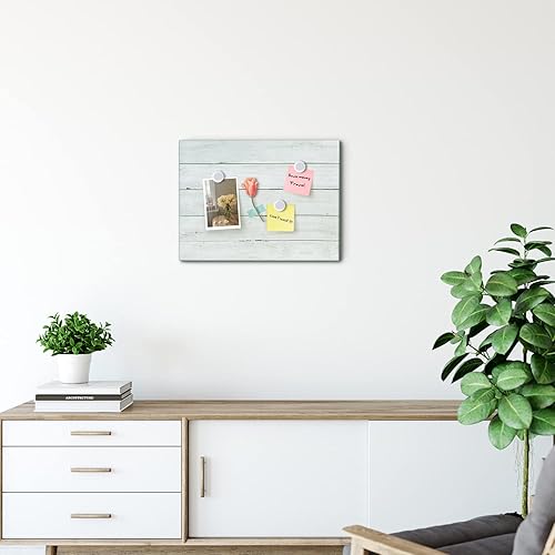Miniatura 5 de Tablones de madera impresos, superficie magnética de borrado en seco, pizarra blanca decorativa de 12 x 16 pulgadas para pared con diseño, pizarra