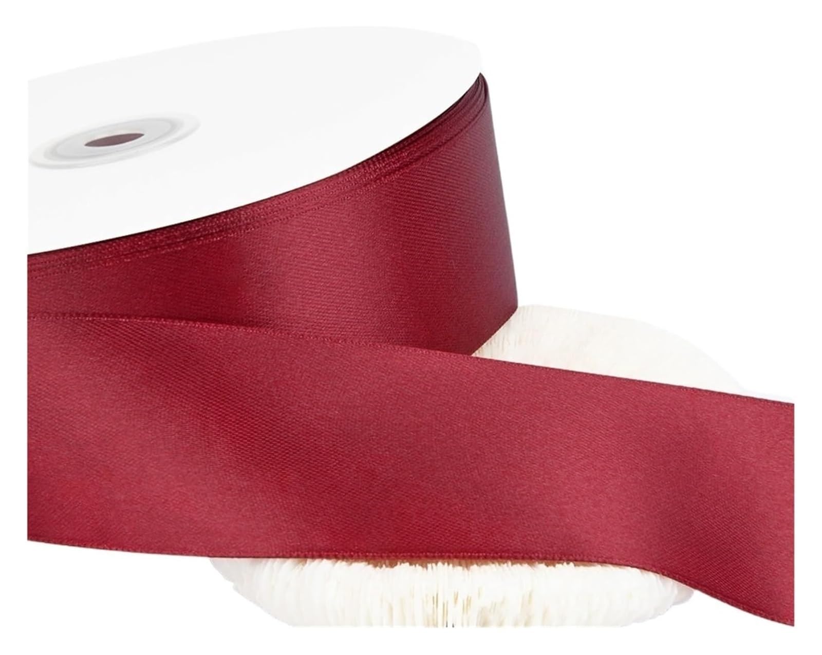 Wstążki do owijania tortów, Wstążka w kolorze czerwonego wina o wielu szerokościach 100 jardów(4cm)
