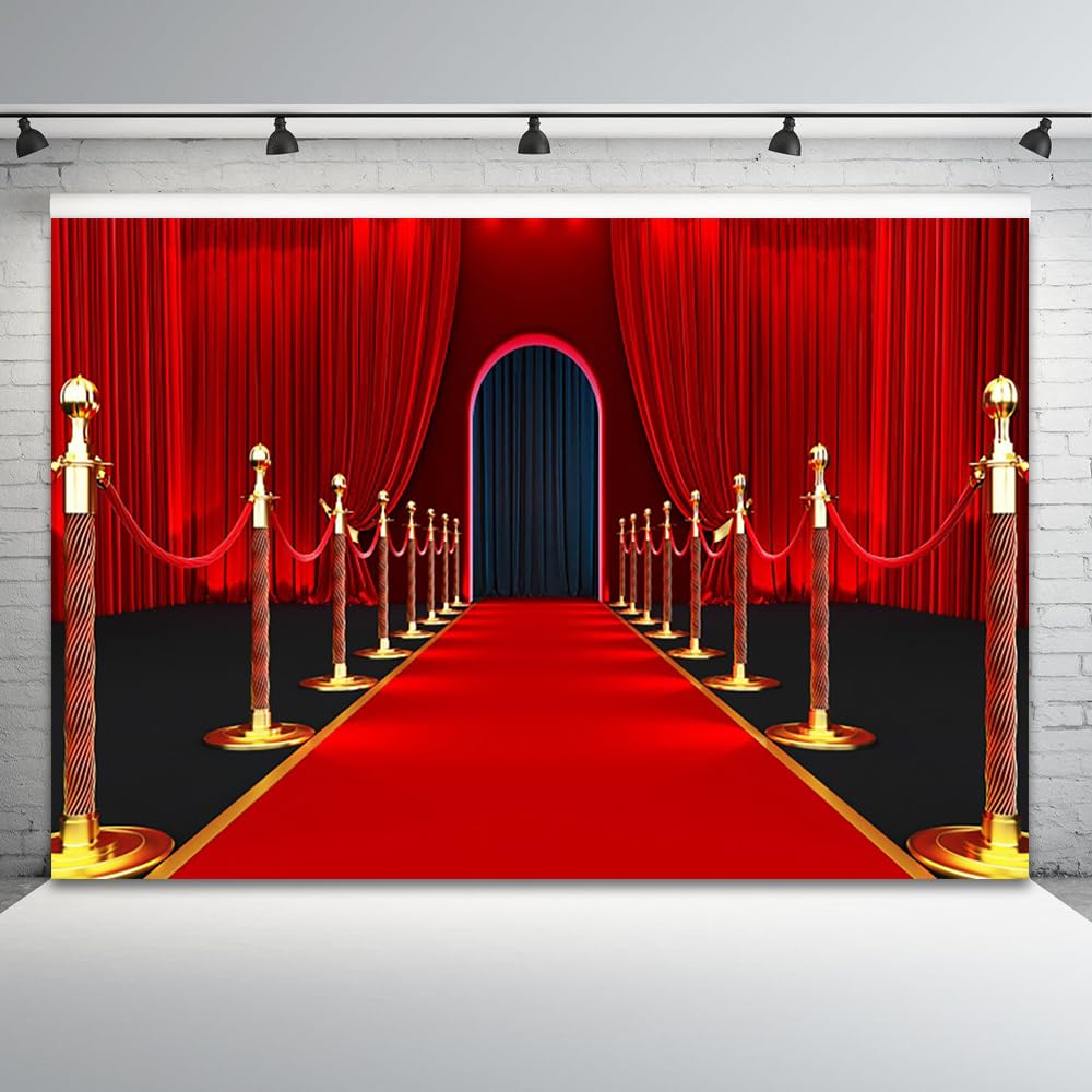 4,5 x 3 m roter Teppich-Hintergrund, roter Vorhang, VIP-Fotografie-Hintergrund, Bogen, Tür, Film, Nacht, Aktivität, Laufsteg, Bühne, Banner, Dekorationen, Babyparty, Kindergeburtstag, Party