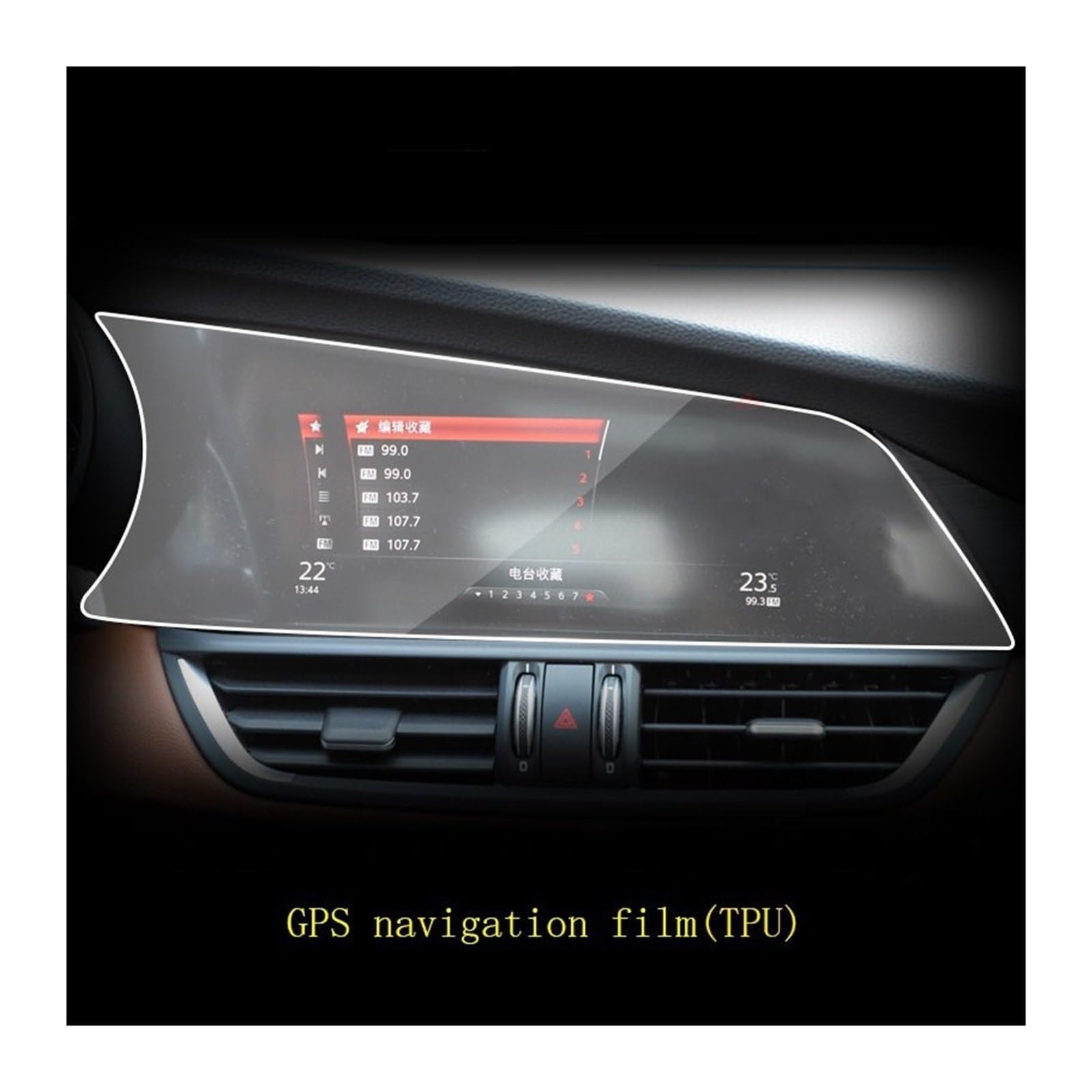 Pellicola display per GPS Compatibile Con Alfa Per Romeo Per Giulia 2015-2022 2023 Navigazione GPS Per Auto Pellicola Protettiva Schermo LCD Protezione Per Copertura In TPU Membrana 8,8 Pollici ( Colo