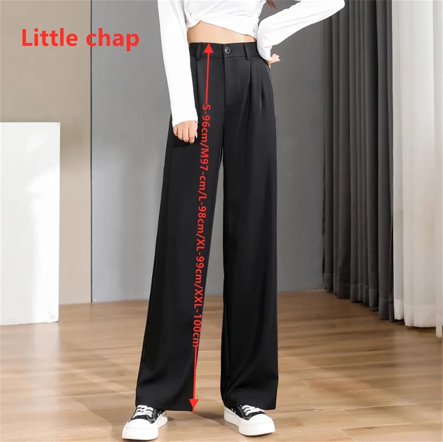 Women's Loose Spring New Waist Wide Legs Slim Casual Trousers Fashion Trend Female Suit Straight Pants