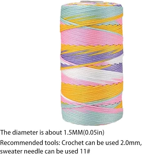 Miniatura 3 de 3 rollos de cuerda de macramé de 0.059 pulgadas, 3.53 ozmadeja de un solo hilo de cáñamo de color hielo, hilo de macramé para tejer, ganchillo,