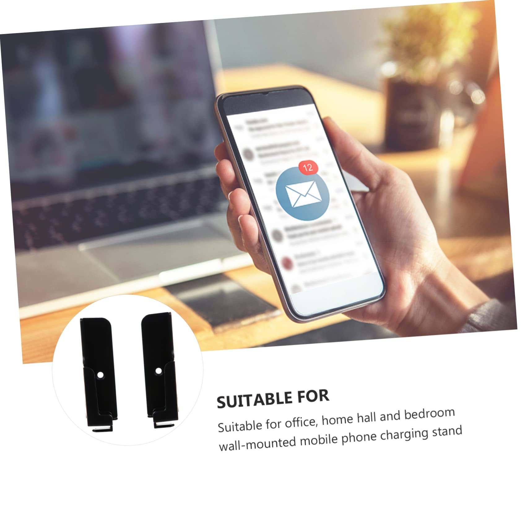 DOITOOL 10pares Soporte De Pared Ajustable para Tablet y Smartphone Dock De Carga para Oficina y Hogar Diseño Organizador De Cables Soporte De Duradero y Práctico