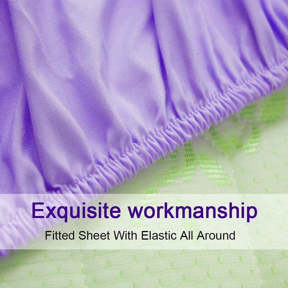 SONORO KATE Bed Sheet Set Super Soft Microfiber 1800 Thread Count Luxury Egyptian Sheets 16-Inch Deep Pocket，Wrinkle and Hypoallergenic-3 Piece (Lavender, Twin XL)