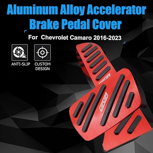 Miniatura 2 de BOYOUS Juego de 2 almohadillas antideslizantes de aleación de aluminio para pedal de freno y acelerador, accesorios de decoración interior para