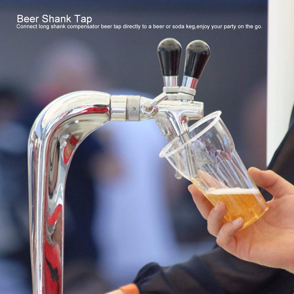 Grifo de cerveza de barril ajustable con interruptor de control de flujo Kit de grifo de vástago de 4 pulgadas para cerveza de barril Homebrew