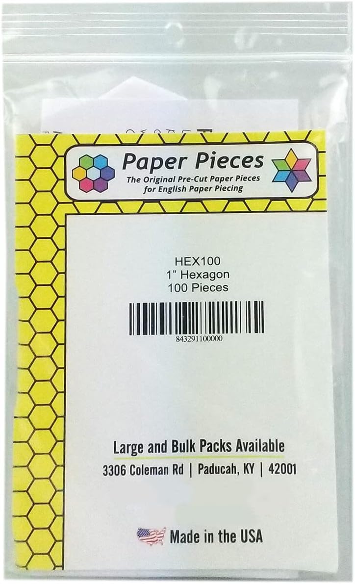 1" Hexagon Templates Set of 100