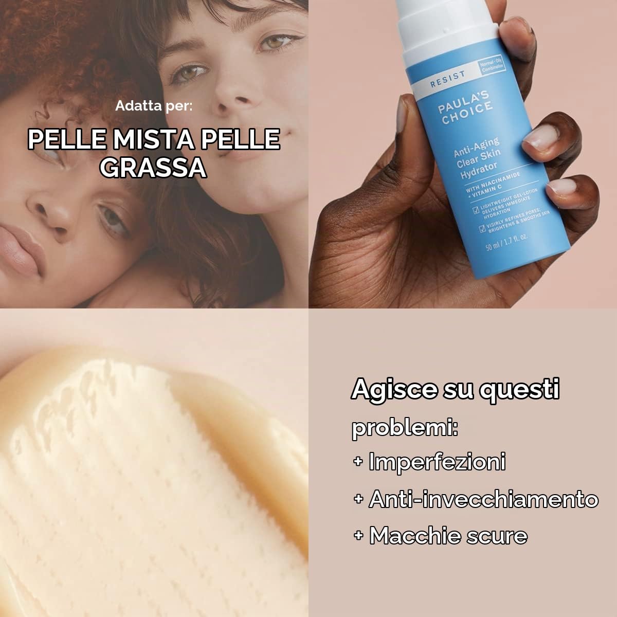 Paula's Choice Crema Notte Viso, Riduce le Discromie, Pelle Grassa, 50 ml | Crema Viso Idratante - Anti-Età - Riduce Punti Neri E Linee Sottili - Idrata e Lenisce - Con Niacinamide E Vitamina C