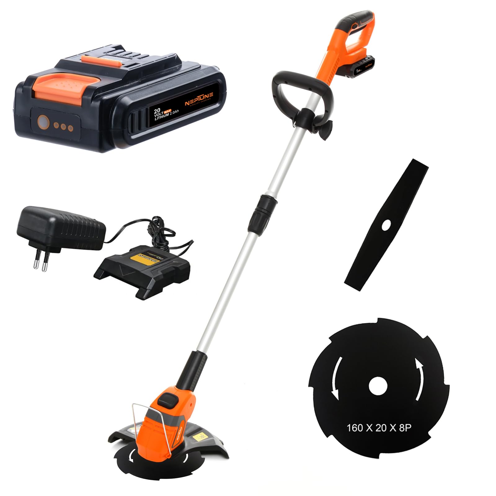 Neptune Simplify Farming GT-20 2 in 1 Cordless Grass Trimmer & Brush Cutter with 2000mAh Battery and Sharp Blades Telescopic Electric Lawn Mower Weed Eater Cutting Machine for Gardening (B0D2D7G417) Amazon Price History, Amazon Price Tracker