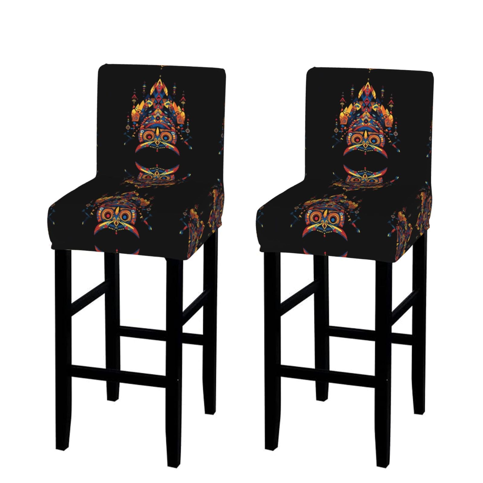 SXZVVBN Mysterious Owl Stretch Bar Stool Covers Dining Seat