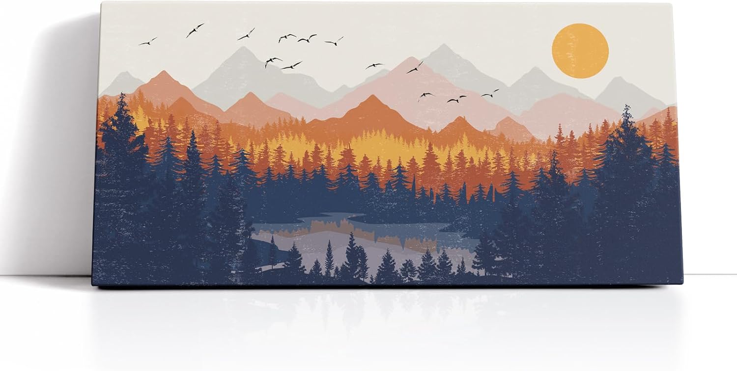 Neutral Mountain Canvas Art