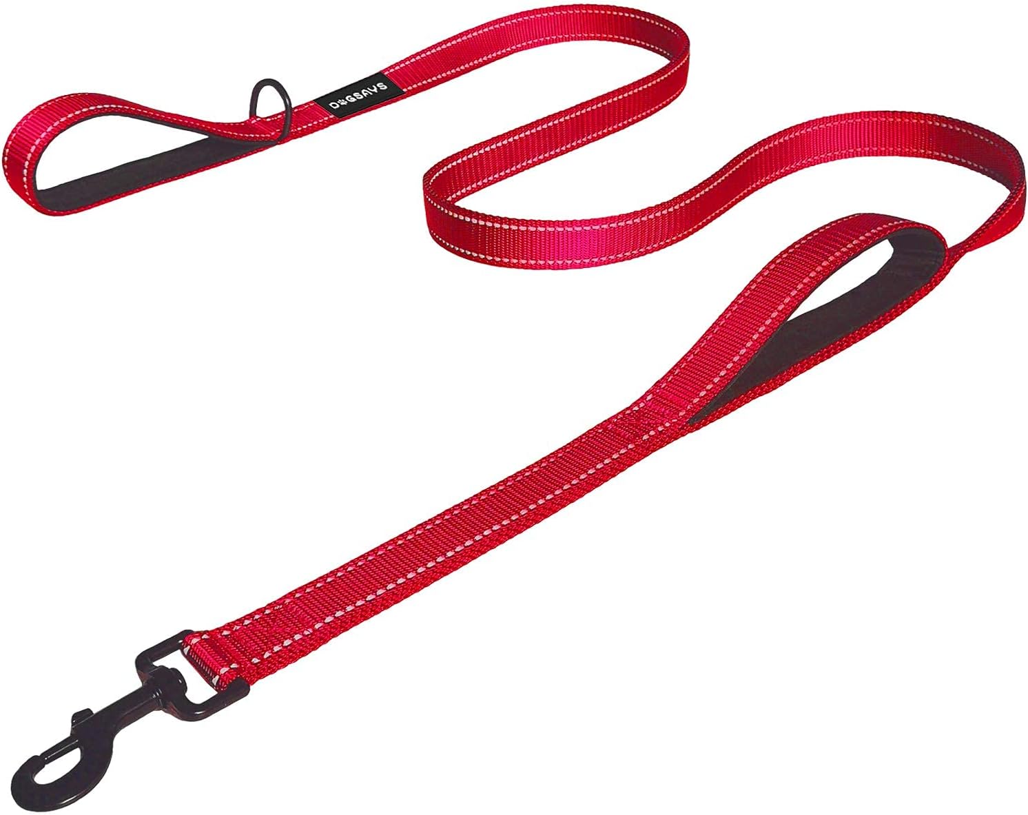 DOGSAYS Dog Leash 6ft Long Traffic Padded Two Handle Heavy Duty Double Handles Lead for
