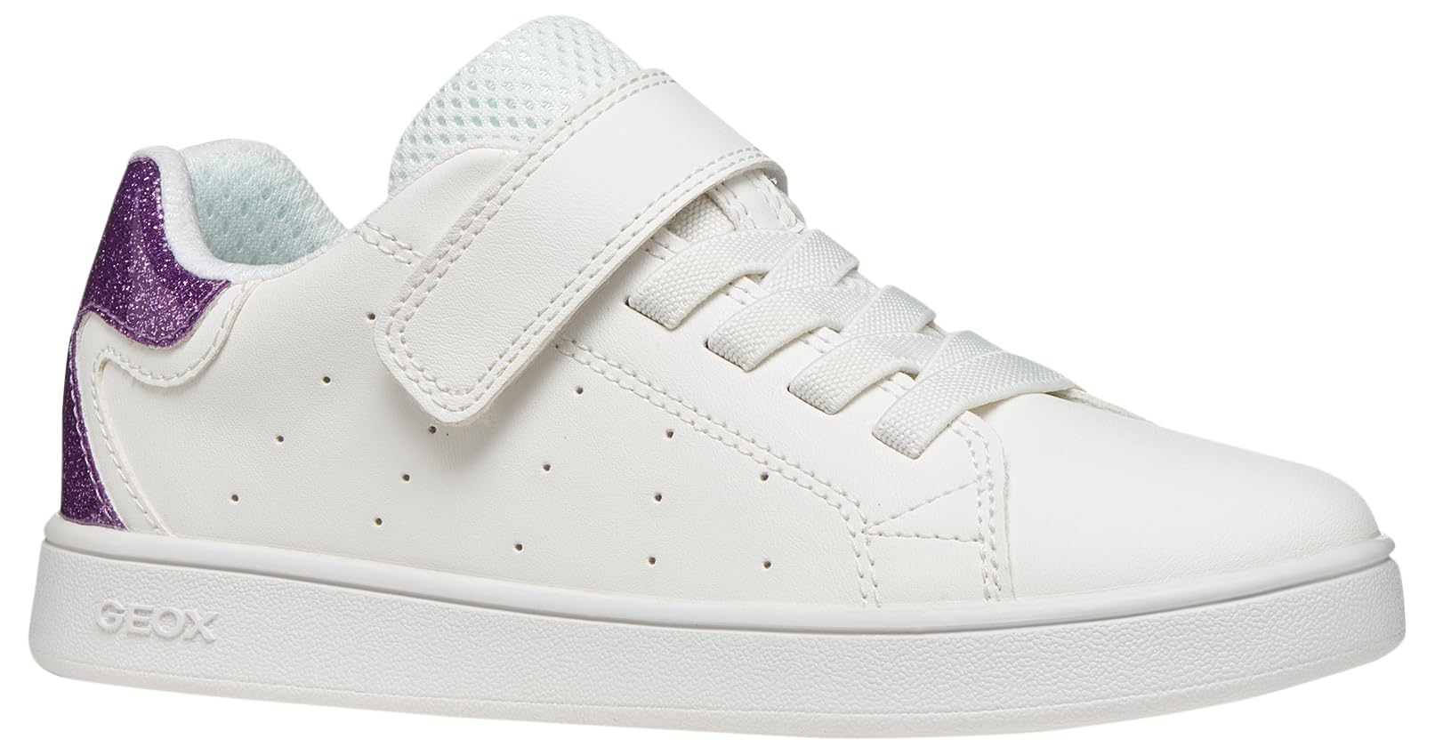 Geox J Eclyper Girl A Trainers, White/Lilac, 38 EU