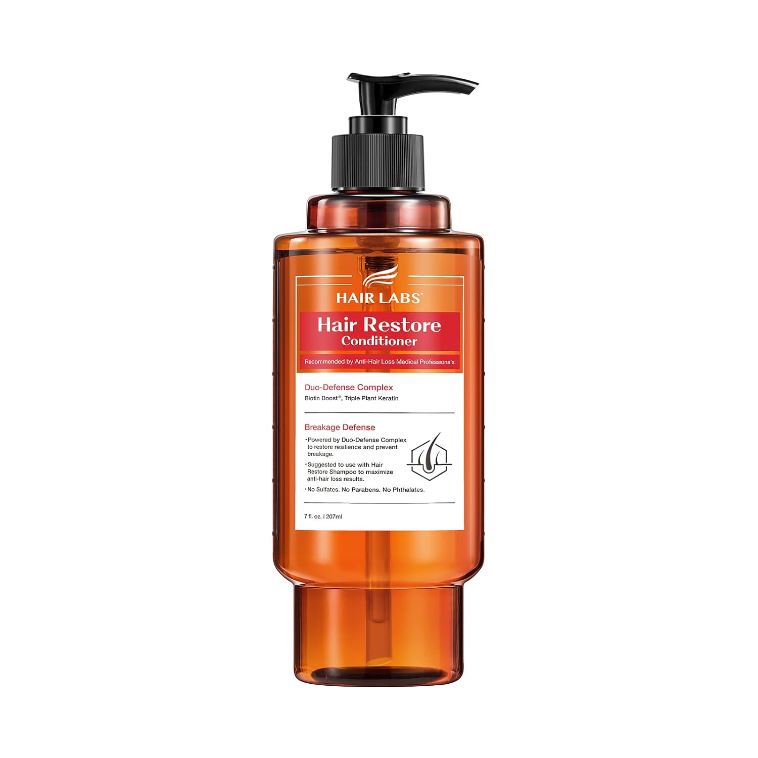 Professional Strength Hair Restore Shampoo 7 Fl Oz & Hair Labs Hair Conditioner 7 Fl Oz