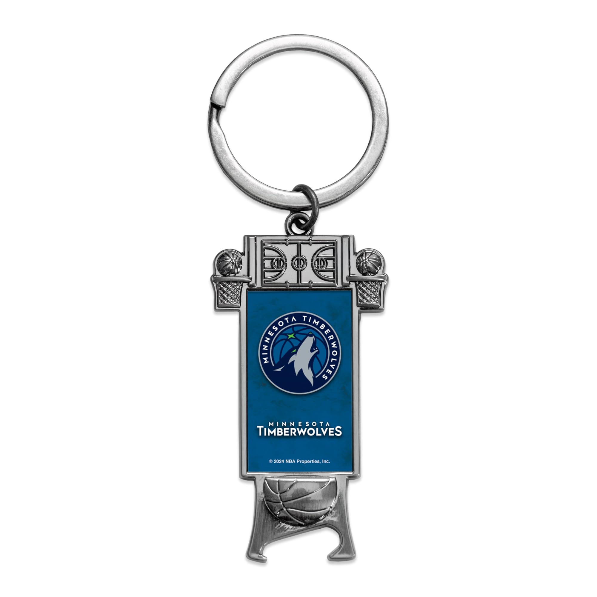 Rico Industries NBA Basketball Minnesota Timberwolves Sculpted Bottle Opener Keychain -Great Gift Item