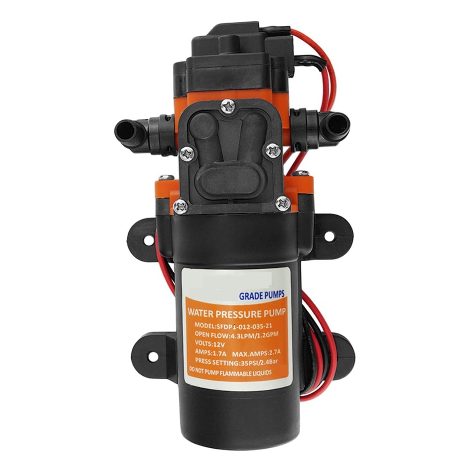 Cczrd One Color 35Psi Marine Water Pump Diaphragm Self Priming Rv Caravan Boat Accessories 21 Series Pressure Smooth Operation Flow Steady Reliable