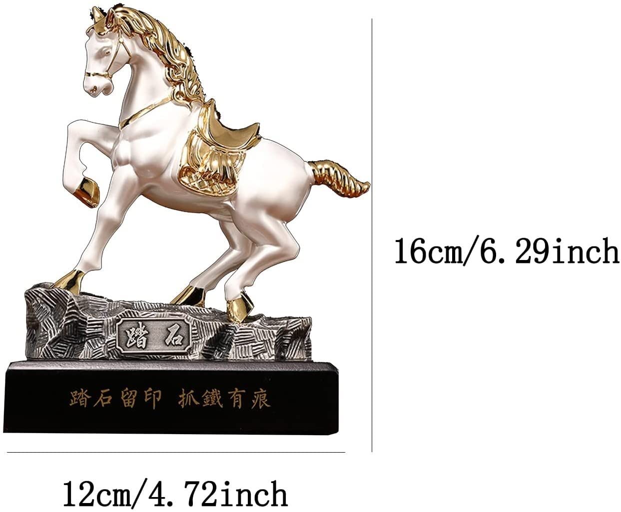Statua d'arte decorazione da tavolo statuetta in metallo a forma di cavallo, decorazione animale fatta a mano decorazione per interni per casa libreria ufficio scrivania ornamenti, nero