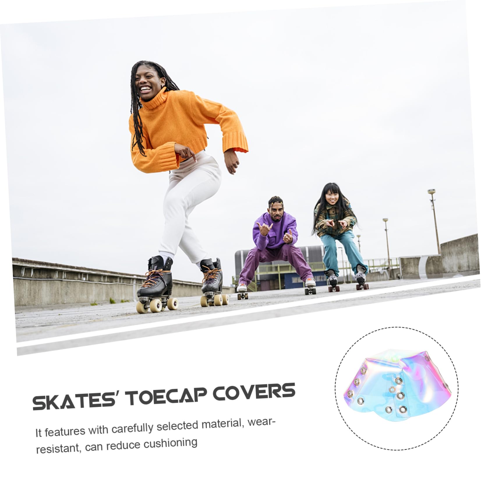 Toyvian Caja de Cuero para Patinaje sobre Hielo Guardia de Patinaje figurado Accesorios Adulto Almohadillas para Patines Cubre Punteras para Patines de polivinilo