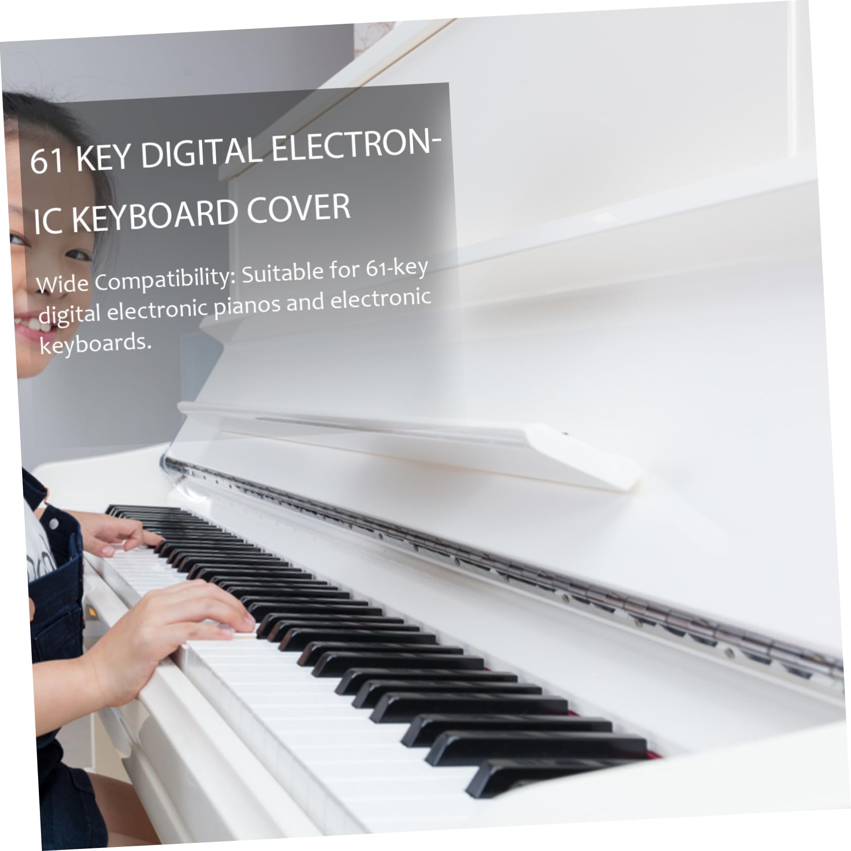 Yardwe Piano Cover Durable Dirt Protector Easy to Install Clean Fit for Electronic Keyboards Maintenance Supply