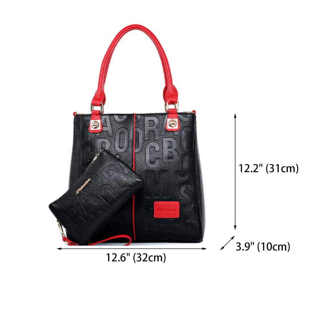 DEERWORD Donna Borse a Spalla Borsa a Tracolla Elegante Grandi Firmate Marca Mano Antifurto PU pelle 5706 2 pz