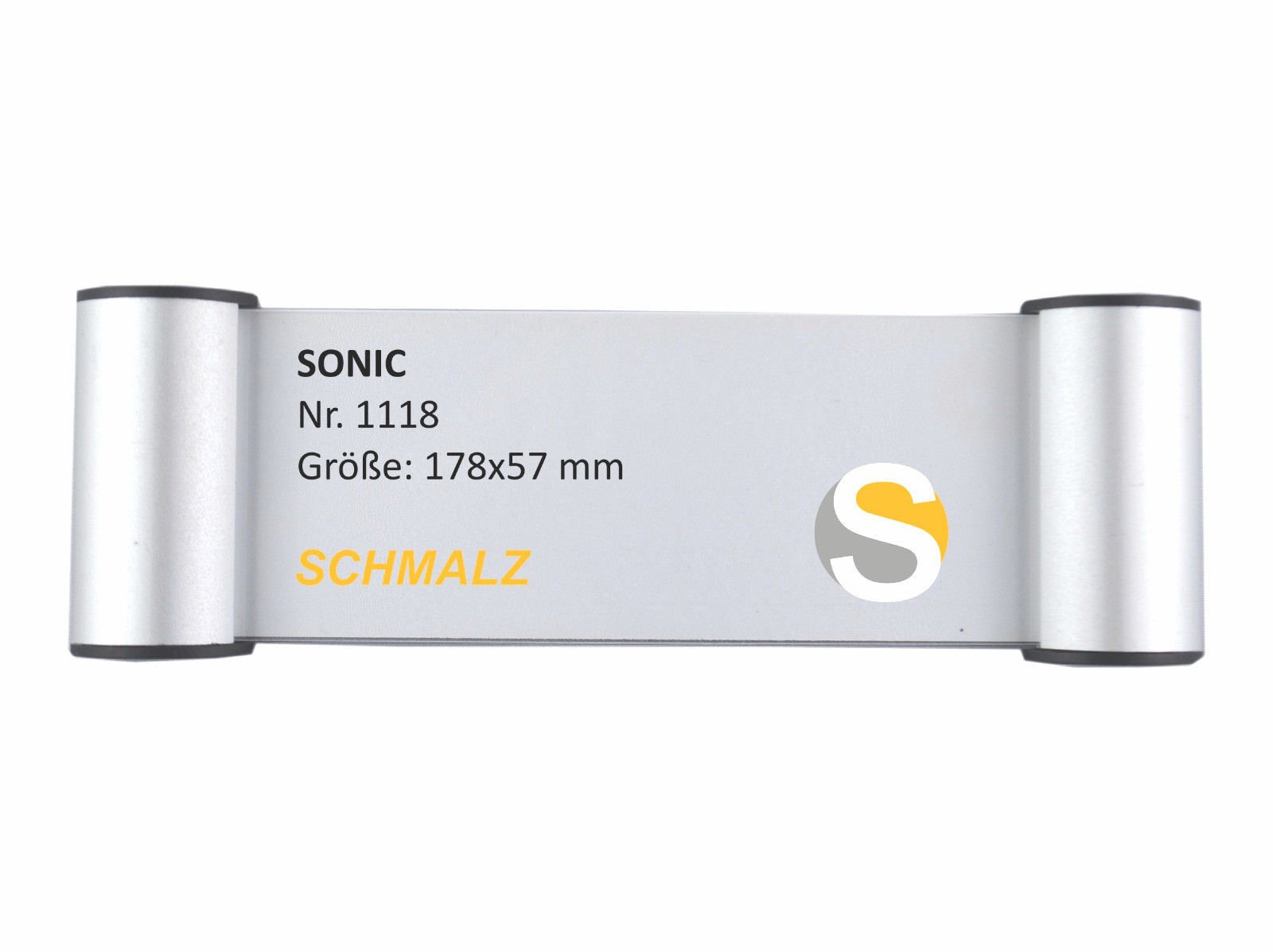 Schmalz Werbeservice 10-pc Puerta Signo Oficina Cartel Sonic 1115 de Aluminio con Perfil de Sujeción Color Plata Material - Plata anodizada, 325x213x16 mm