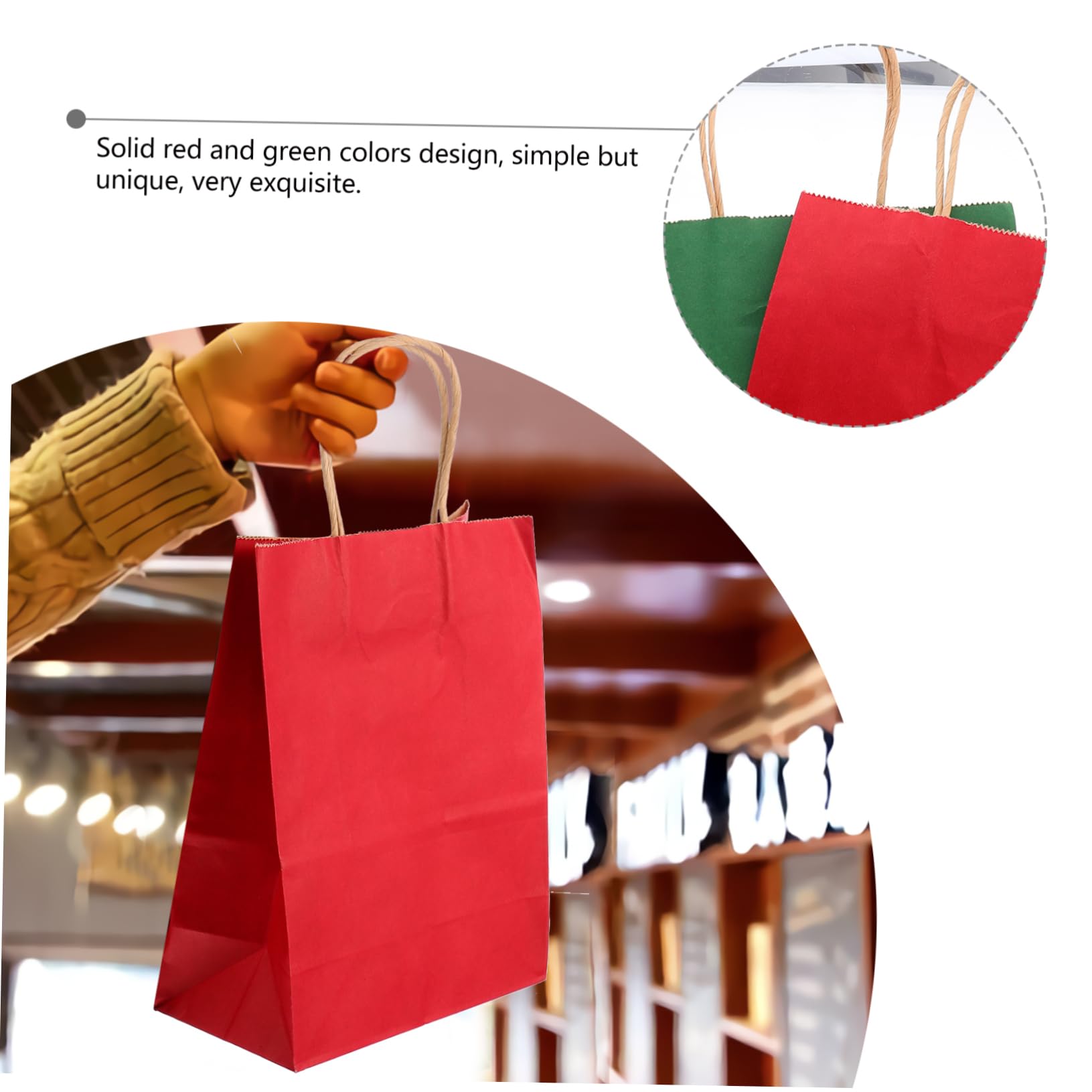 minkissy 24stücke Quadratische Papier-geschenktüten Weihnachtspapiertüten aus Kraftpapier als Süßigkeitentüte oder Partytüte