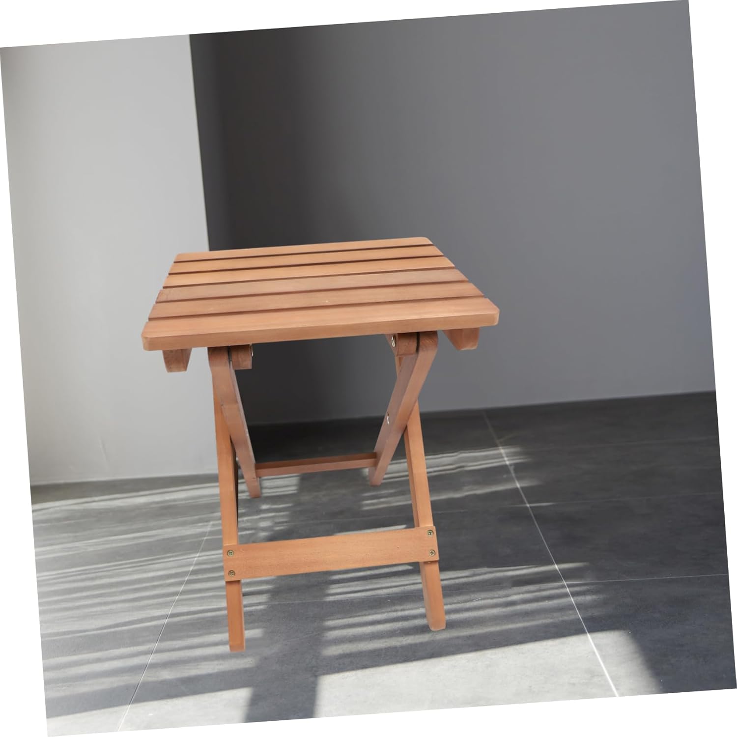 Mikinona Wooden Stool Simple Wood Chair Solid Wood Stool Lifetime Folding Chair Non-Skid Wooden Portable Folding