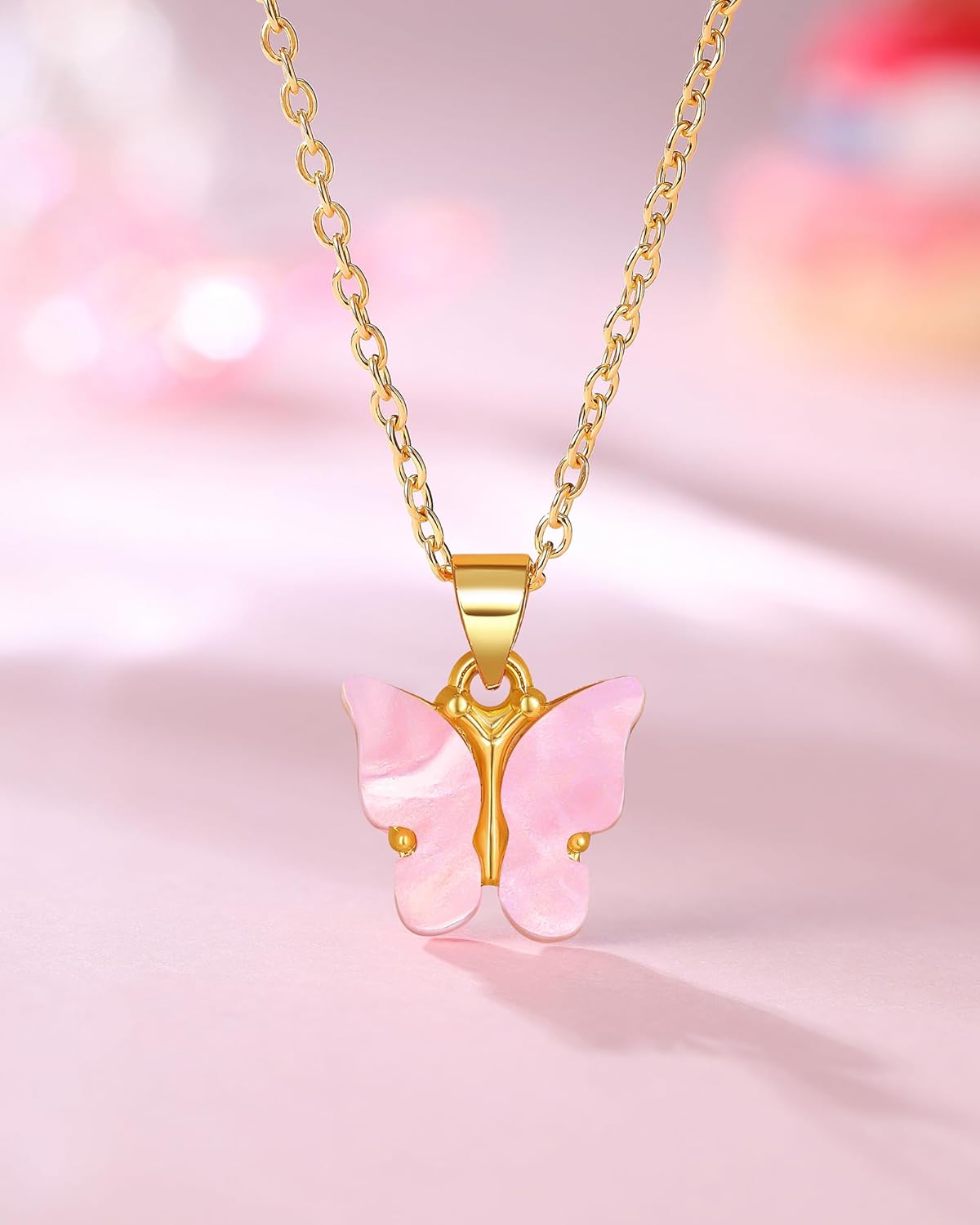 UNGENT THEM Happy 6th 7th 8th 9th 10th Birthday Gifts – Beautiful Girl Butterfly Necklace, You Make the World Brighter - Image 5