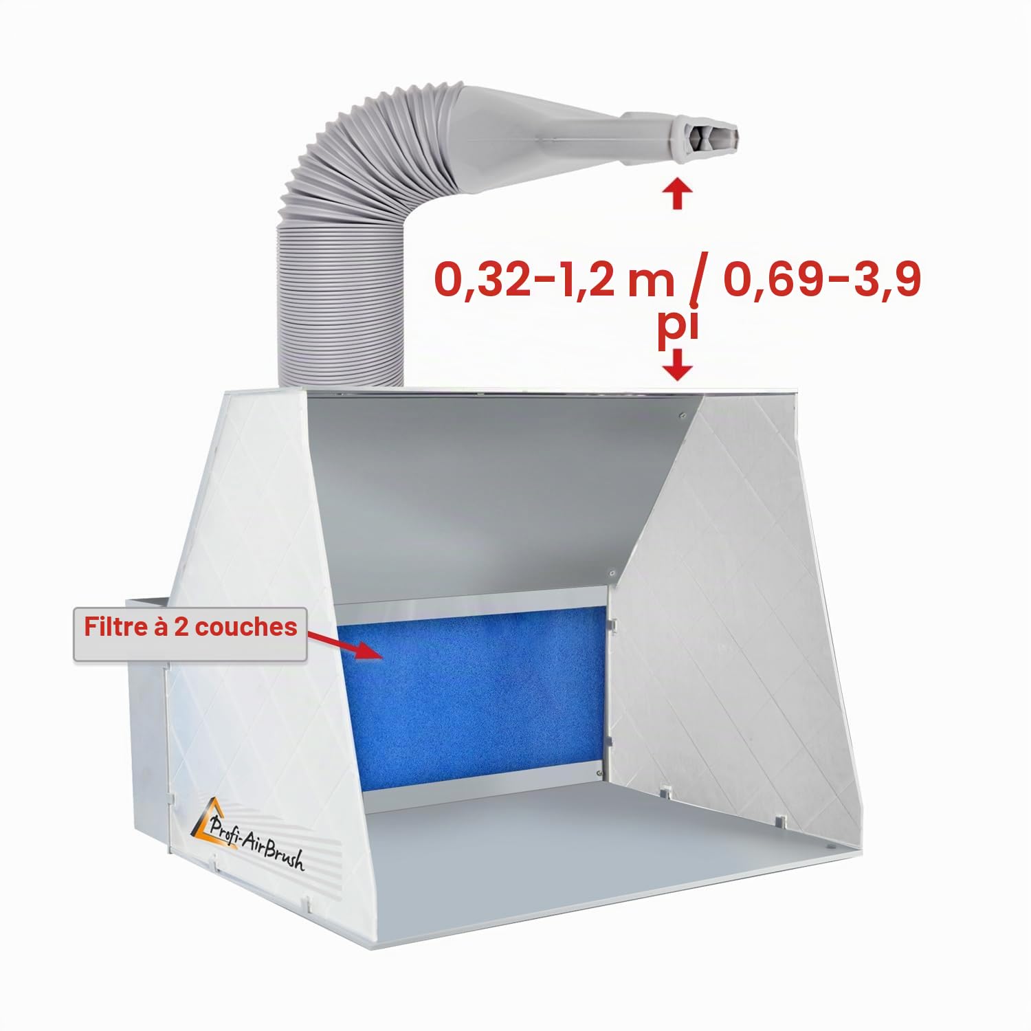 AMUR Cabine de Peinture Aérographe Hobby 3 Système d'Extraction Efficace Silencieux pour Maquettes Modélisme Pliable