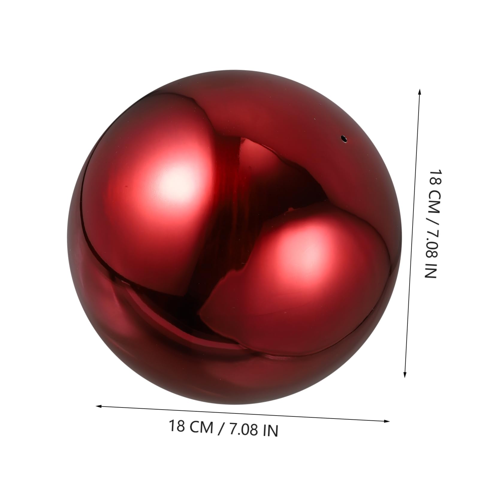 Sfera Semplice Acciaio Rosso Inox Riflettente Decorativa, da Giardino
