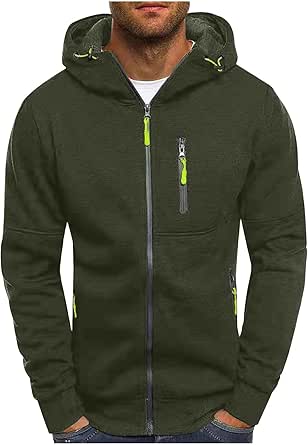 Hoodie Jacke Herren Mit Reißverschluss - Wasserdichte Kapuzenjacke Mit Taschen