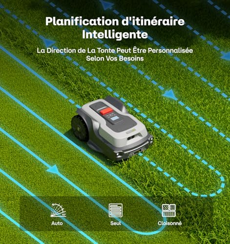 Robot tondeuse connecté 800 m² RoboUP T600 sans fil avec cartographie IA et multizone – Image 8